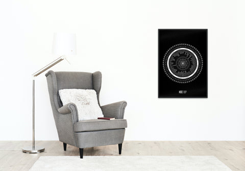Human Design Poster: Coisar Mandala in schwarz