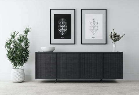 Human Design Poster: mit Elemente wie z.B. Kaballah, I-Ging sowie Yin-Yang