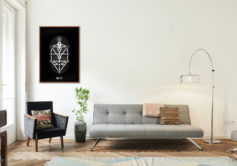 Human Design Poster: mit Elemente wie z.B. Kaballah, I-Ging sowie Yin-Yang