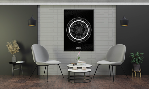 Human Design Poster: Coisar Mandala in schwarz